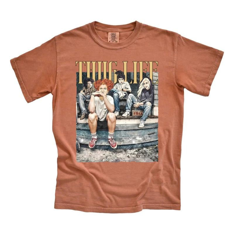 Comfort Colors Thug Life Bad Witches Shirt, Hocus Pocus Halloween Shirt, Sanderson Sisters Shirt