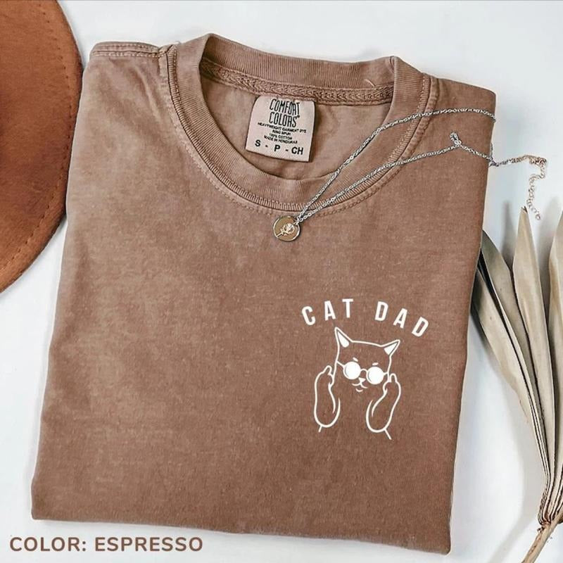 Comfort Colors Cat Dad T-Shirt, Cat Lover Tee, Funny Cat Tee, Cat Father T-Shirt, Cat Daddy TShirt, Animal Lover Gift, Cat Dad Gift