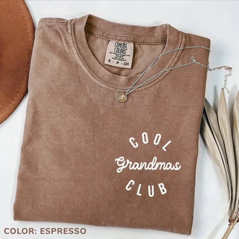 Comfort Colors Cool Grandmas Club Printed T-Shirt, Mother's Day Shirt, Best Grandma Shirt, Cool Grandma Shirt, Nana Shirt, Gift from Grandkids