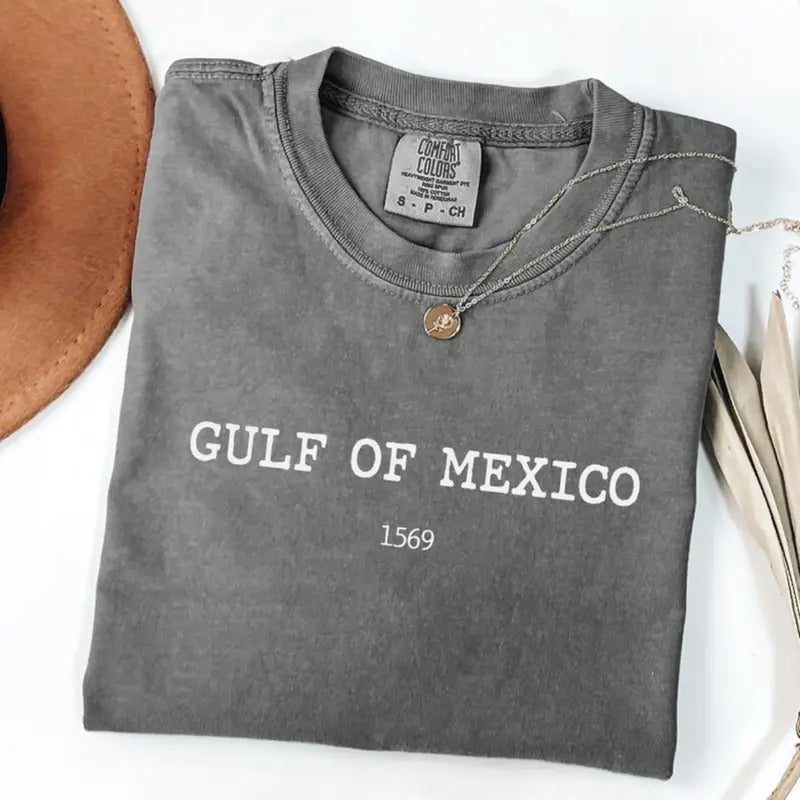 Comfort Colors Gulf of Mexico Shirt, Patriotic Unisex Tee, American Gulf of Mexico Tshirt, American Pride Tee Patriotic, Map Lover T-Shirt