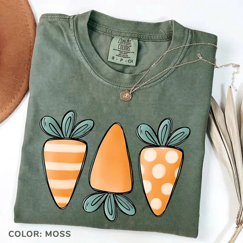 Comfort Colors Happy Easter Carrot Shirt, Garden Shirt, Easter Christian Tee, Religious Shirt, Jesus Lover Gift, Inspirational Shirt