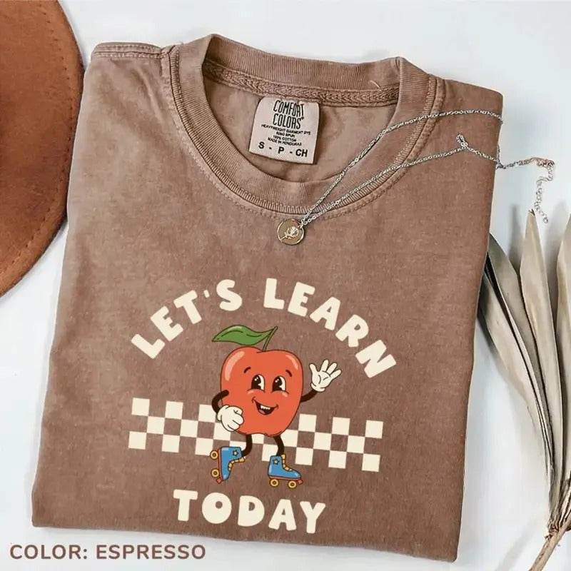 Comfort Colors Let's Learn Today T-Shirt, Teacher Life T-Shirt, Teacher Motivational T-Shirt, Teacher Appreciation Tee, Gift for New Teachers