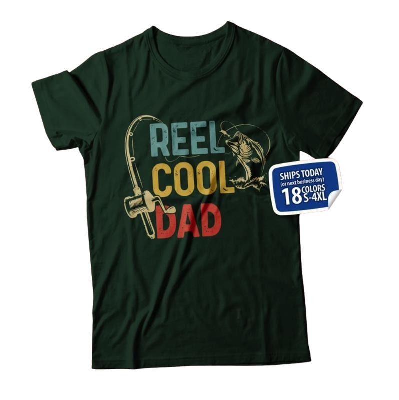 Comfort Colors Reel Cool Dad Shirt, Daddy's Fishing Buddy T-Shirt, Dad Fisherman, Gift from Kid, Gifts for Dad from Son or Daughter, Fathers Day Present