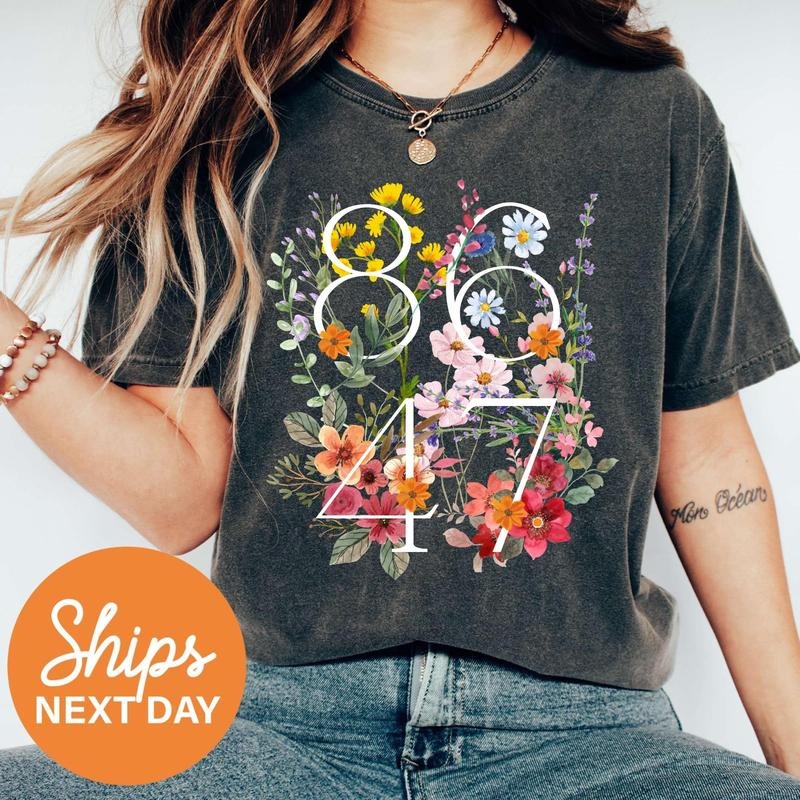 Comfort Colors Retro 8647 Anti Trump Shirt, Democrat 8647 Shirt, Liberal Shirt, Pro Immigration Shirt, Anti ICE, Anti MAGA