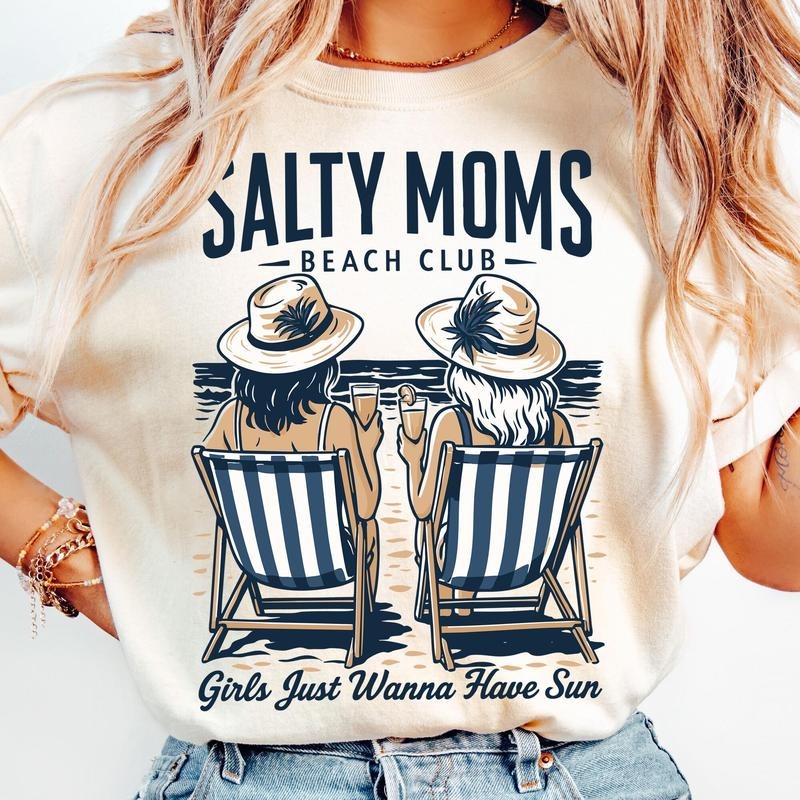 Comfort Colors The Beach Club Shirt T-Shirt, Summer Shirt, Retro Beach Girl T-Shirt, Funny Sarcastic Mom Shirt, Beach Cutesy T-Shirt