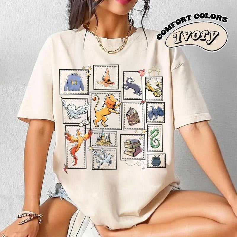 Comfort Colors Wizard Castle Book Shirt, Book Lover Gift, Bookish Reader, Universal Shirts For Family, Bookworm Gifts, Magic