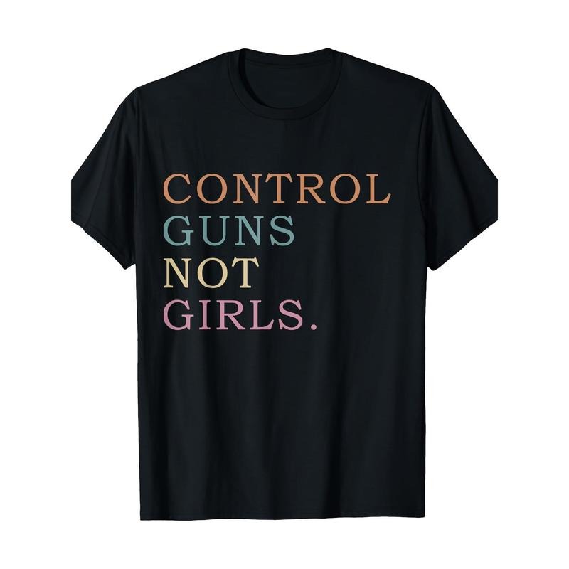 Control Guns Women'S Rights Advocacy T-Shirt - Knit Cotton Fabric, All-Season Crew Neck, Regular Fit with Geometric Pattern, Digital Heat Transfer, Casual Short Sleeve Pullover Made in USAstyle{n002}2