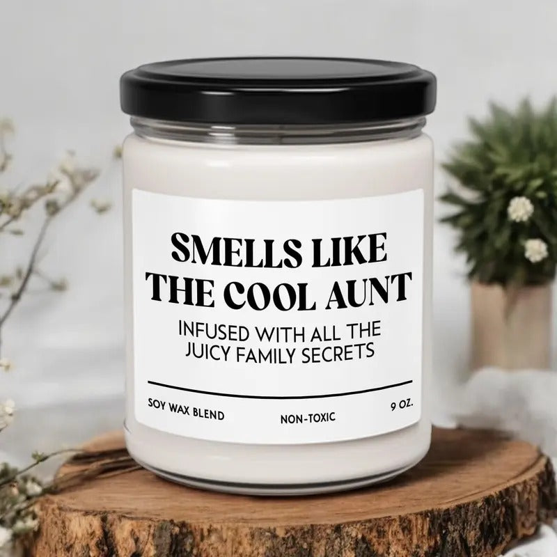 Cool Aunt Candle, Cool Aunt Soy Wax Candle, Gift For Aunt, Soy Candle