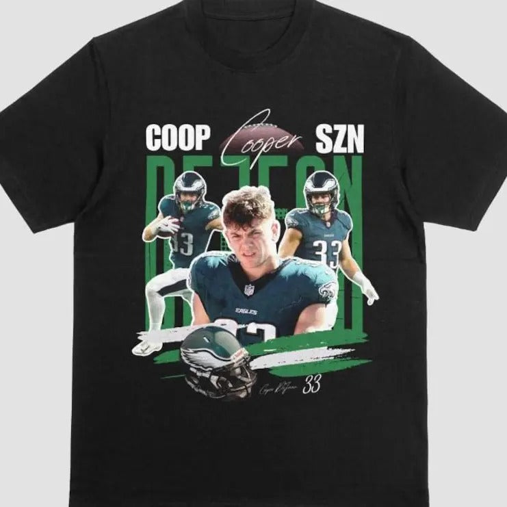 Coop SZN T-shirt Cooper DeJean T-Shirt Philadelphia Fan Tee Sportswear Elite Playmaker Tribute Football
