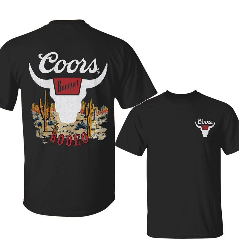 Coors Banquet Desert T-Shirt & Hoodie, Rodeo Bull Head Cowboy T-Shirt, Perfect Father's Day Gift