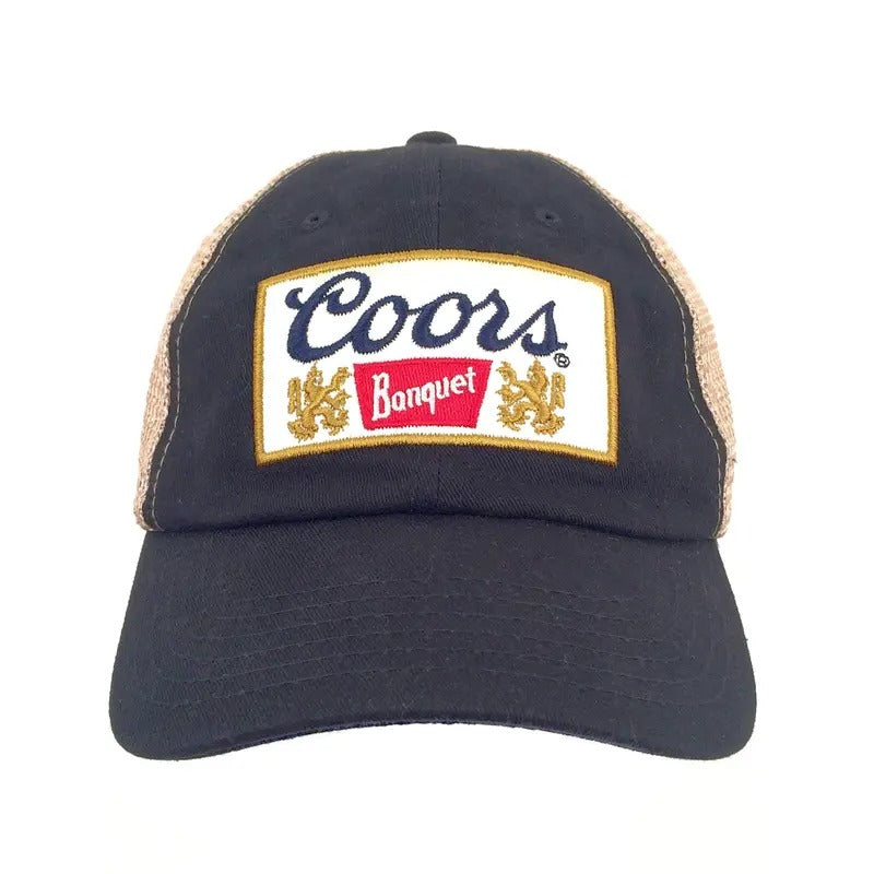 Coors Banquet Trucker Style Hat - Black and Brown
