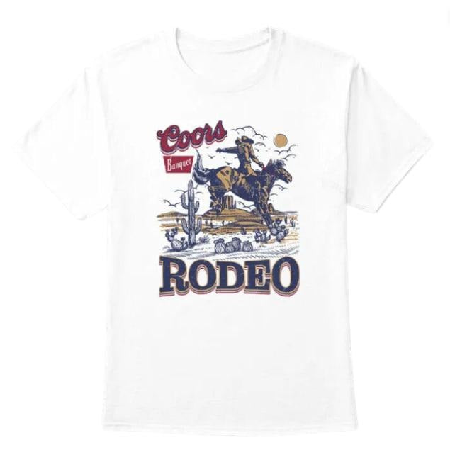 Coors Rodeo 90s Cowboy T-Shirt, Vintage 2000s Graphic Western Shirt, Retro Coors Tee, Rodeo Relaxed Adult Unisex Shirt, Wild West Menswear Top Underwear Tshirt