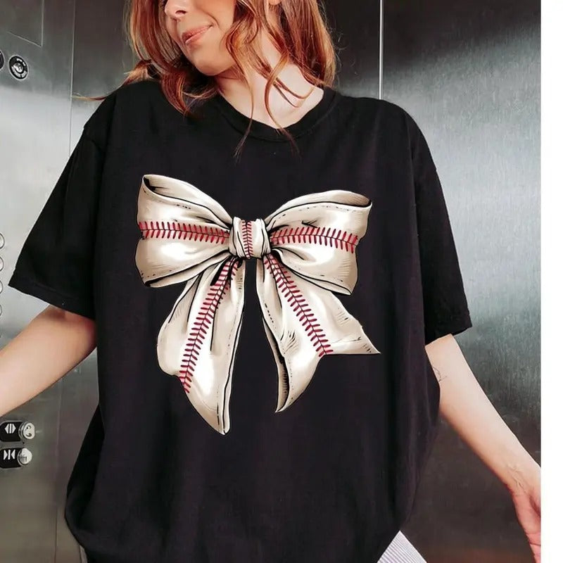 Coquette Baseball T-shirt,Baseball Mom Gift, Softball Lover Shirt,Baseball Game Day