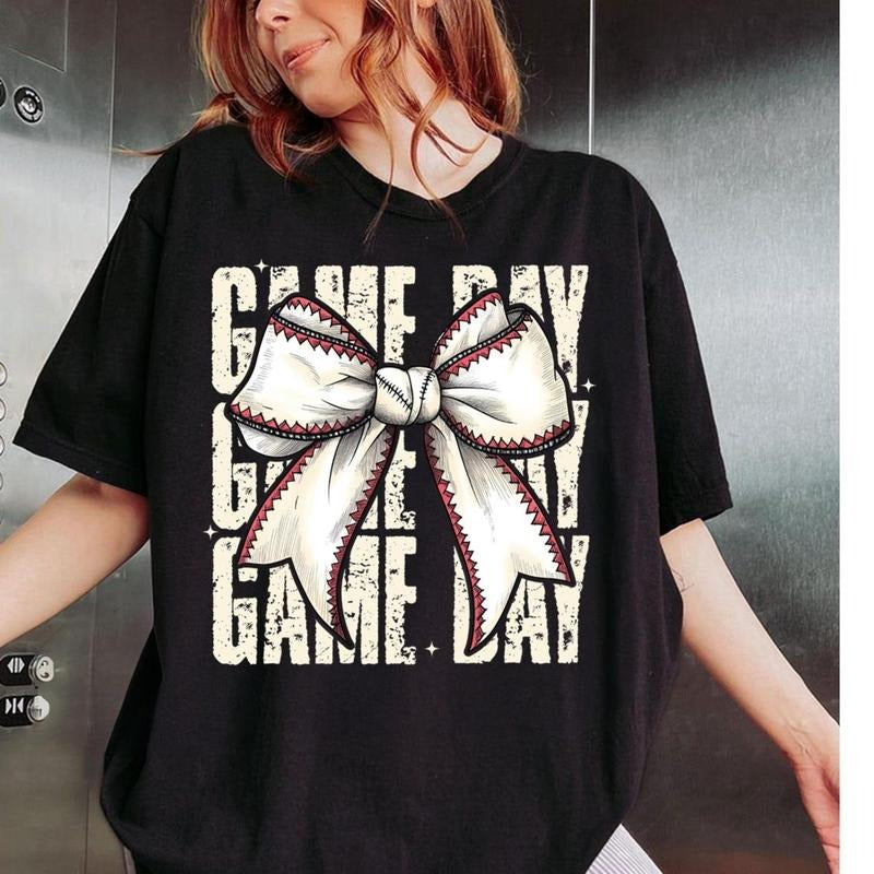 Coquette Baseball, Coquette Bow, Game day Shirt, Baseball Sport, Mom, Girly