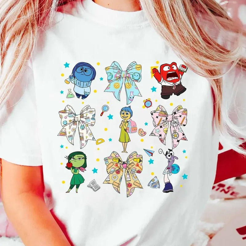 Coquette Bow Inside Out 100 Days Of School Shirt, Happy 100 Days Of School Shirt, 100 Days Celebration Shirt, Teacher 100 Days of School unisex t-shirt