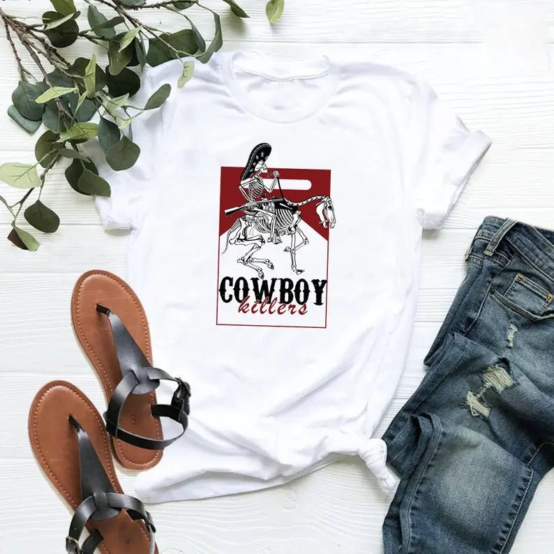 Cowboy Killer T Shirt, Cowboy Shirt, Skeleton Shirt, Western T Shirt, Cowboy Killer Skeleton T-shirt, sweater and Hoodie cotton