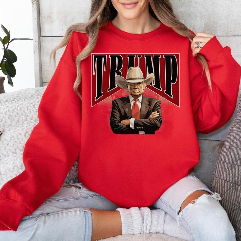 Cowboy Trump Sweatshirt, Western Trump Sweatshirt, Comfort Colors Sweatshirt Trump 2024 Maga Sweatshirt, Trump President Sweatshirt, Trump Daddy Sweatshirt
