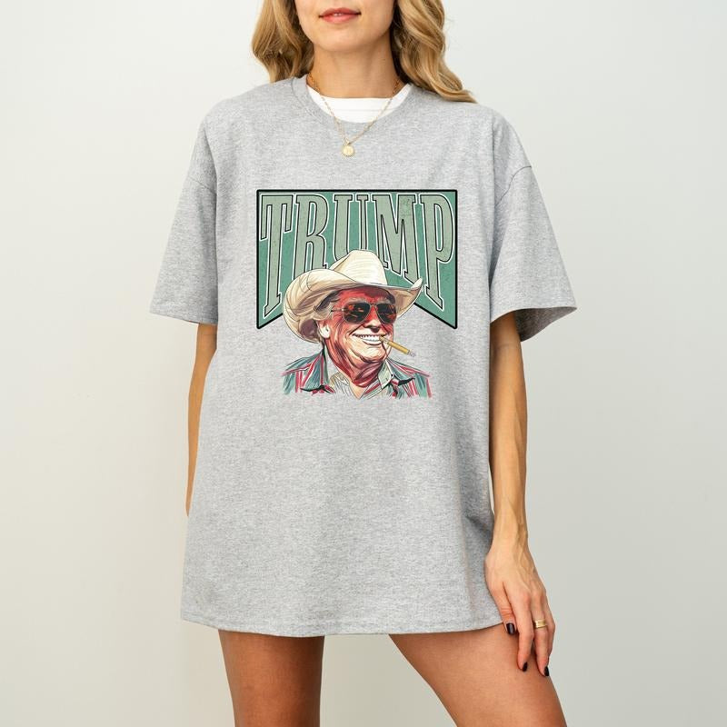 Cowboy Western Make America Great Donald Daddy Shirt, Trump President Shirt, Donald Trump Funny Shirt