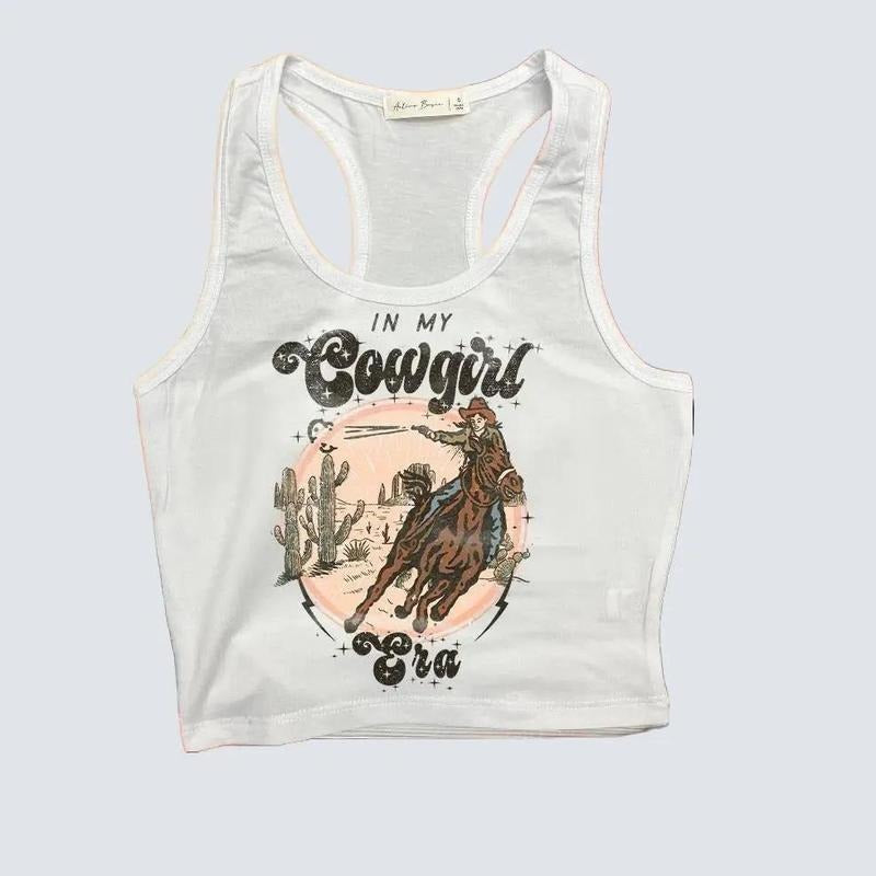 Cowgirl Era Crop Tank, Baby Tee, Tank Top, Crop Top Y2K Shirt, Political Activism, LGBTQ Rights, Free Speech, Feminist Shirt, Gift For Her