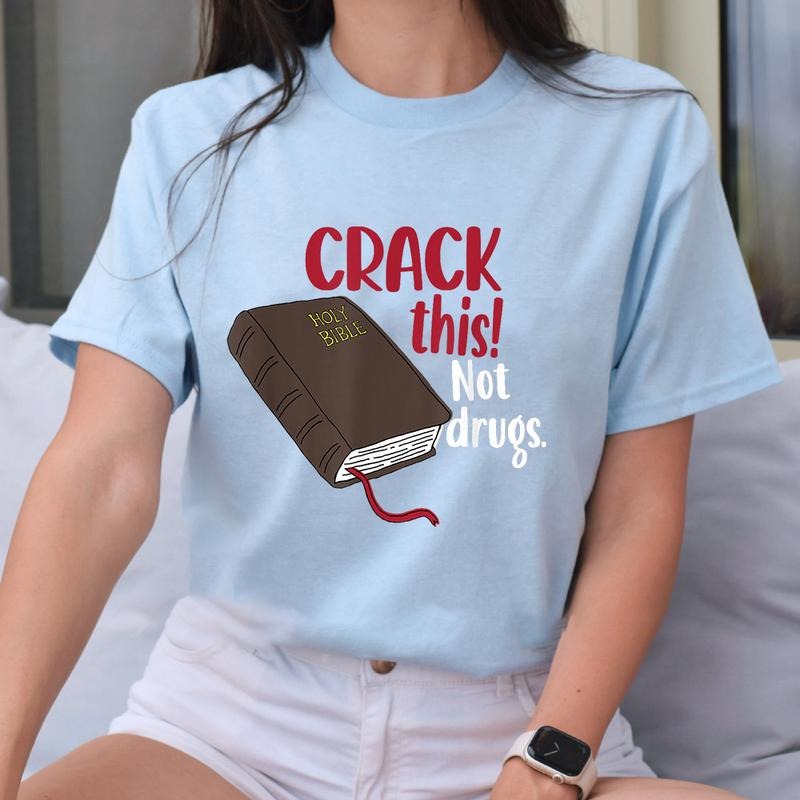 Crack This Not Drugs Shirt Casual Style Crew Neck Short Sleeve T-Shirt Tops Trendy for Unisex, Perfect Gift