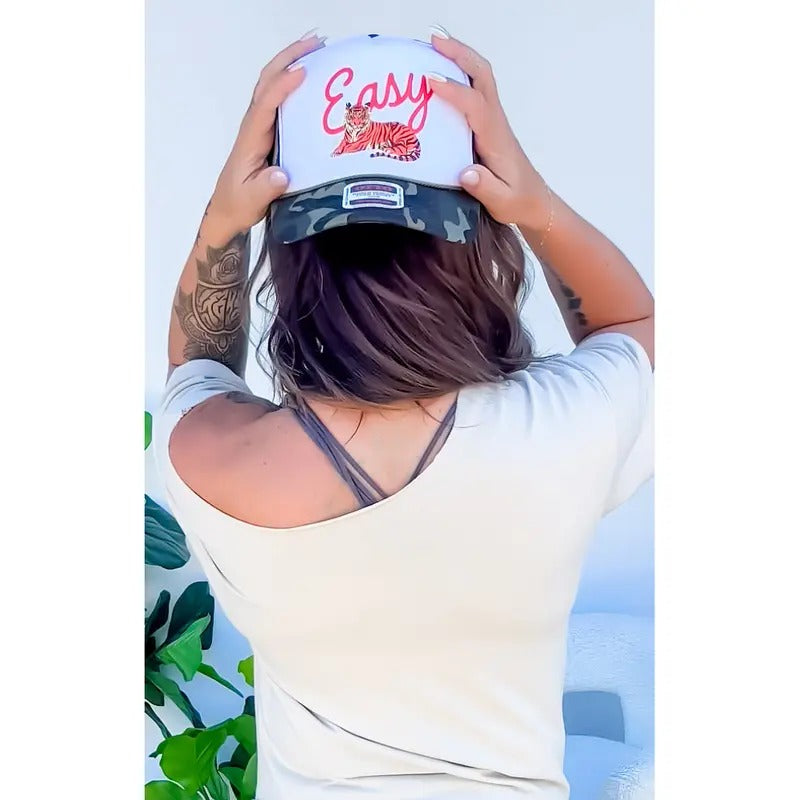 Custom Color Easy Tiger Trucker Hat
