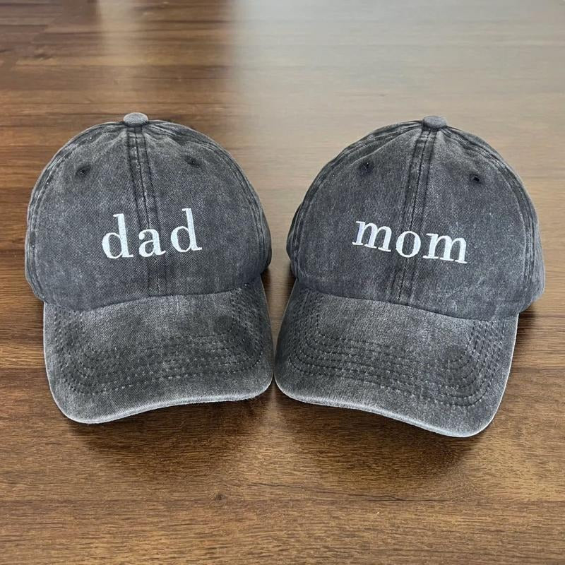 Custom Embroidered Hat, Personalized Date, Matching Vintage Baseball Hat, Gift For New Dad Mom, Pregnancy Announcement, Mothers day gift style 04