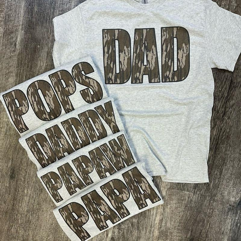 Custom Name Fathers Day Camo Shirts - Shirt for Dad