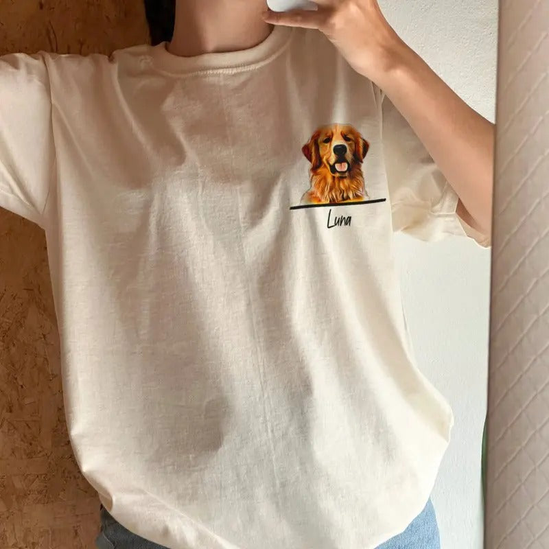Custom Pet Shirt, Pet Photo and Name Custom Dog Shirt, Personalized Dog Shirt, Custom Dog T Shirts, Pet Shirt, Custom Cat Shirt T-Shirts Top Womenswear Top Womenswear Tshirt Streetwear Tshirt Streetwear Summer Comfort
