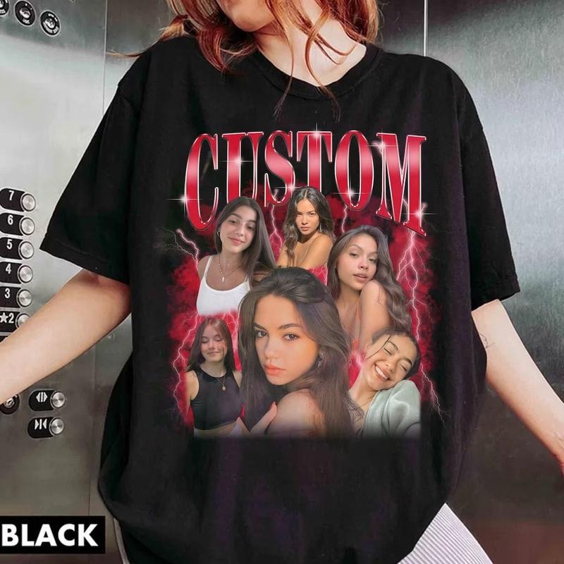 Custom Photo Shirt Top Womenswear Underwear Streetwear Tshirt Summer Comfort Round Neck Crewneck Casual Baggy Loose