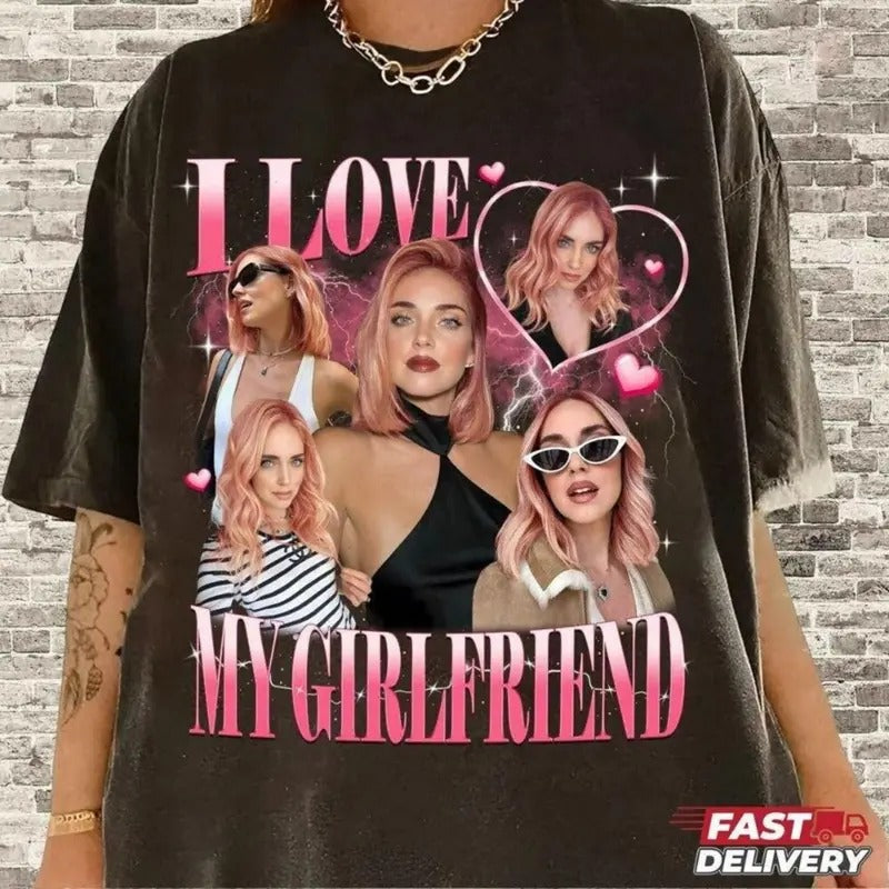 Customized 90s Bootleg T-Shirt, Girlfriend's Photo Tee Shirt, Personalized Girlfriend Shirt, Boyfriend Shirt, Gift For Girlfriend, Boyfriend Gift