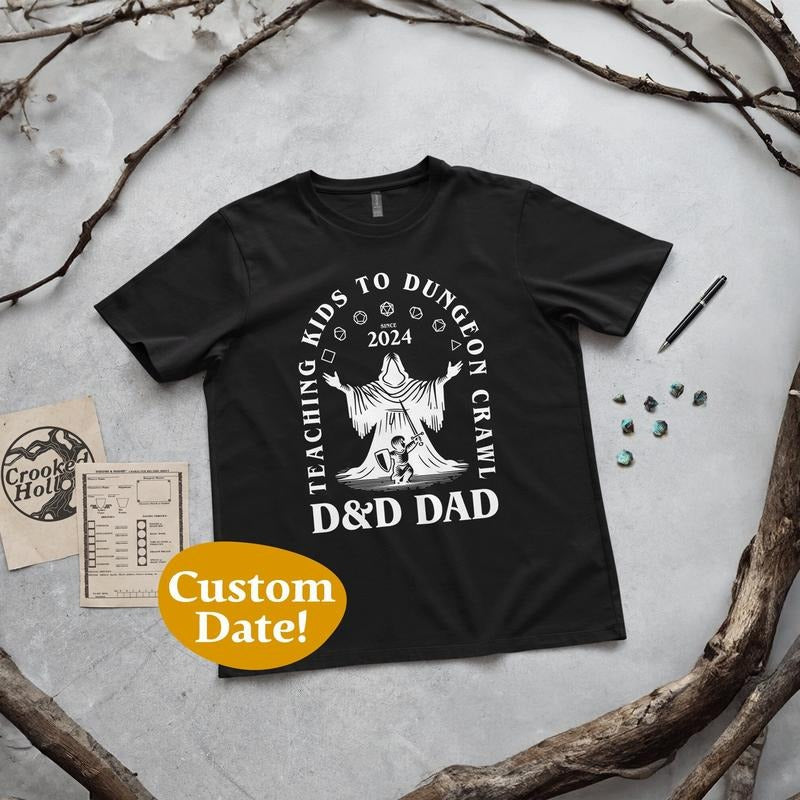 D&D Dad Shirt Dungeons And Dragons FatherS Day Gift Teaching To Dungeon Crawl Rpg Dad Dice Shirt Geek Gift For Gamer Dad