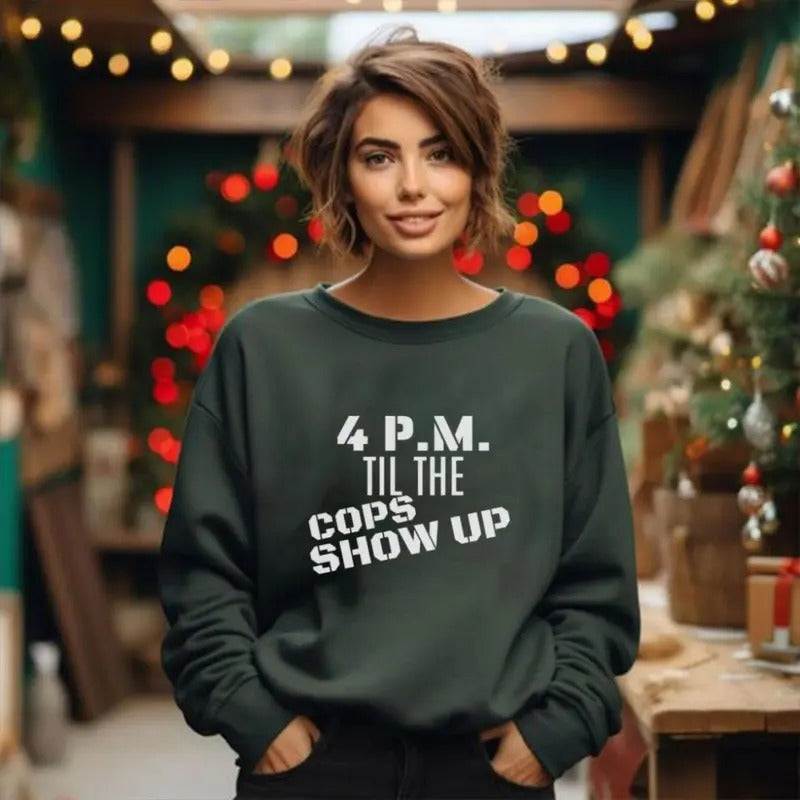 DOUG'S WINTER PARTY, Trendy Viral Winter Crewneck, Doug's Winter Celebration Cops Come, Cool Colors, Brighten Up,Classic Styles