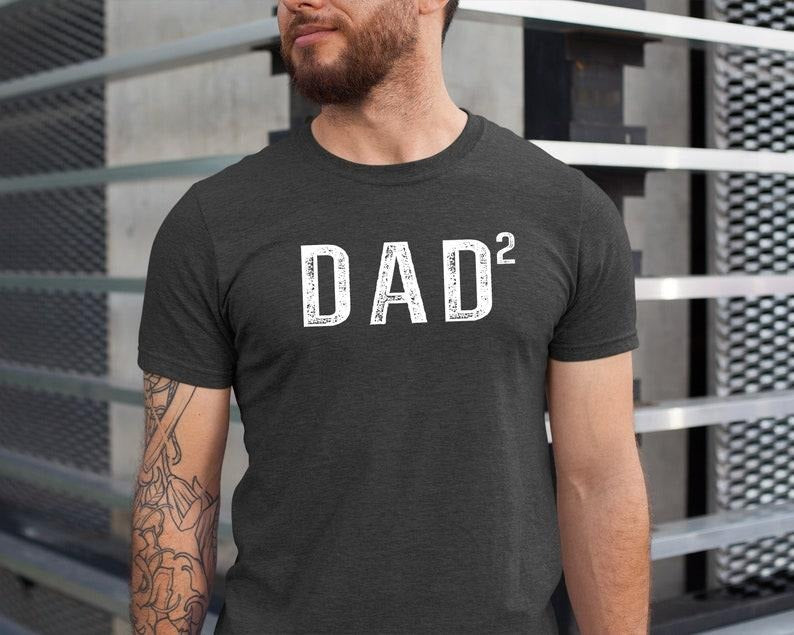 Dad Squared Shirt, Dad 2 Men's T shirt, Father of Two Kids, Fathers Day Shirt dad gift from daughter, dad T-shirt, sweater and Hoodie