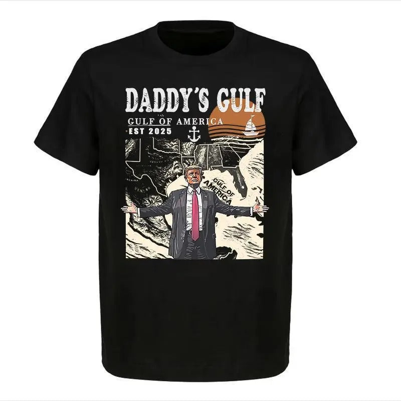 Daddy's Gulf Trum Shirt, Gulf of America Shirts, Crewneck Unisex Cotton T-shirt for Men for Women