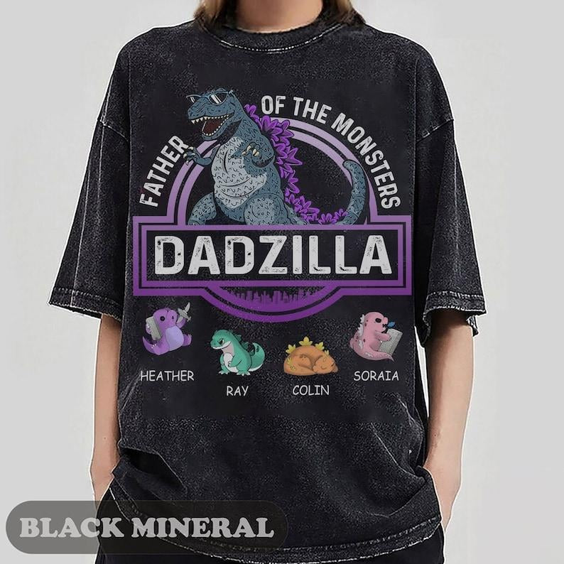 Dadzilla Father Shirt, Father's Day Gift, Memorial Shirt for Dad Shirt, Daddy Shirt, Dad Memorial T Shirt, Angel Dad Shirt, Multicolored
