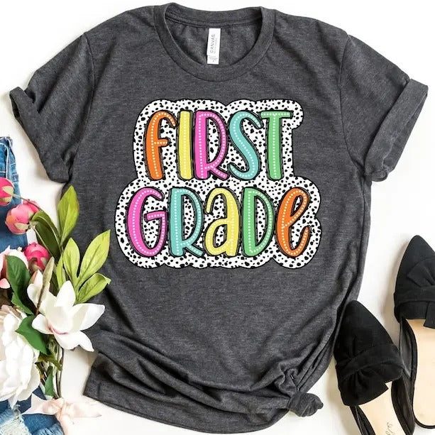 Dalmatian First Grade Teacher Shirt, Teacher Shirts, Back to School Shirt, Gift for Teacher, Teacher Appreciation, First Grade