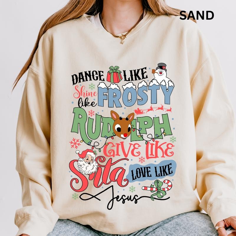 Dance Like Frosty Sweatshirt, Christmas Graphic Sweatshirt for Men and Women - Pullover, Comfortable