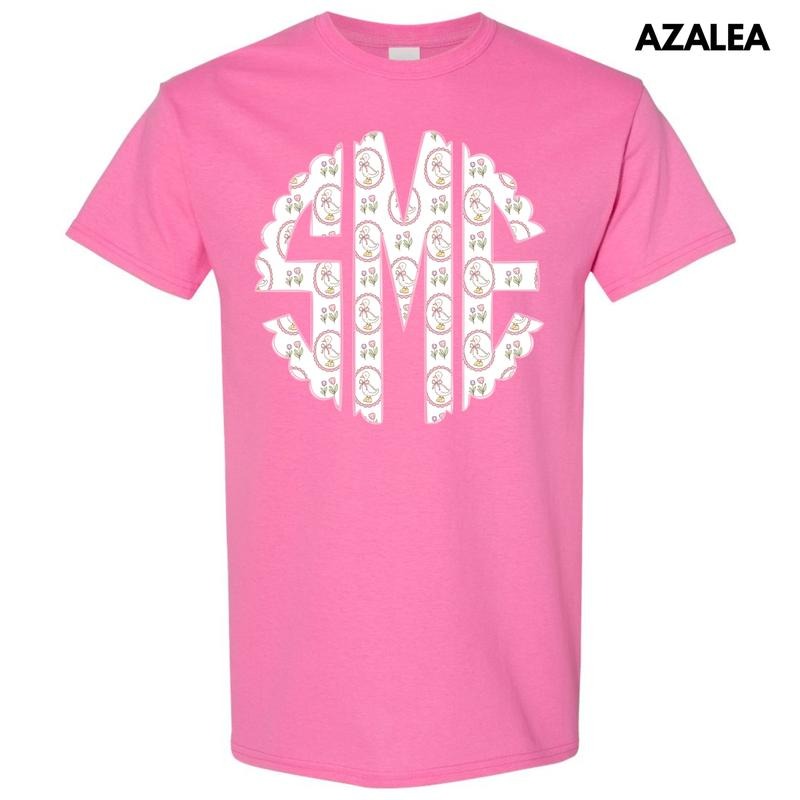 Darling Goose Monogram Gildan Short Sleeve T-Shirt 'NLB'