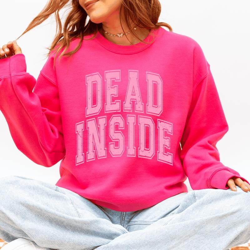 Dead Inside, Mood, Halloween, Vibes Sweatshirt, Spooky, Witch, Pumpkin, Halloween, Crew Neck, Women's, Crewneck