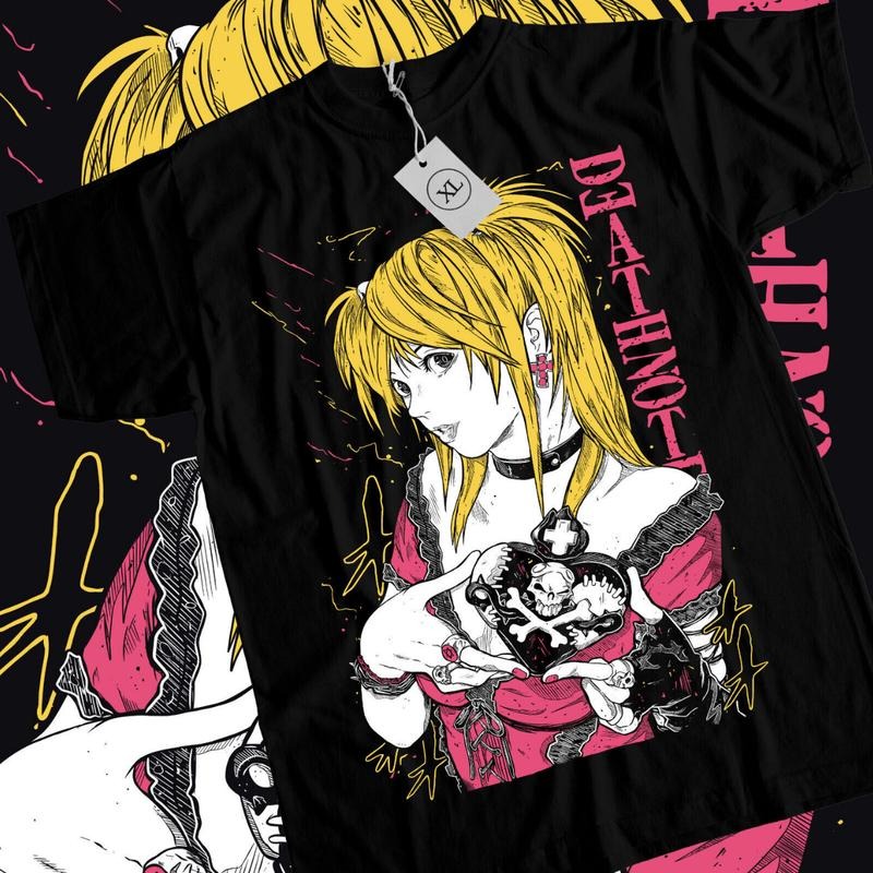 Death Note Anime T-Shirt & Sweatshirt, Misa Amane Graphic Tee, Anime Manga Lover Gifts Ball Cotton Dragon Menswear