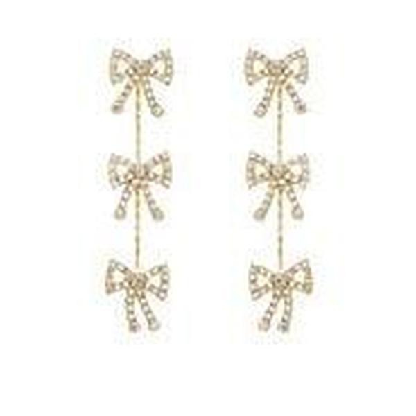 Delicate Bow Drop Earrings
