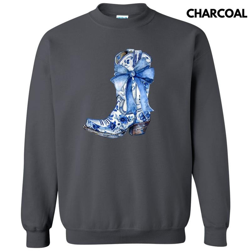 Delicate Floral Boot Sweatshirt 'NLB'