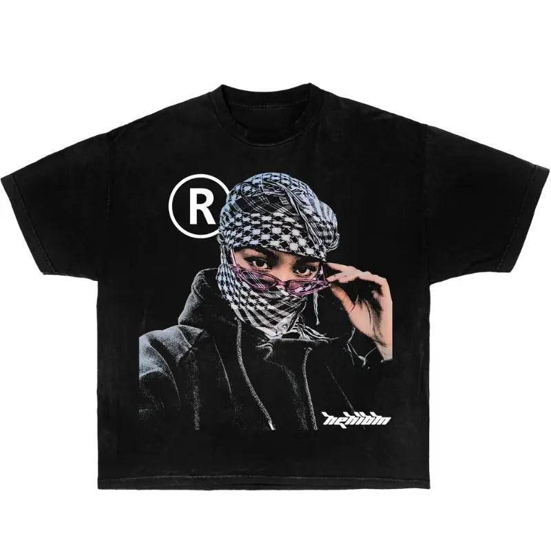 Desert Solider Garment-Dyed Boxy Shirt Streetwear Y2K - Vintage Y2k Graphic Teel, Y2k Shirt, Y2k Face Shirt, Y2k Fashion, Gift For Men & Women, Menswear Tops