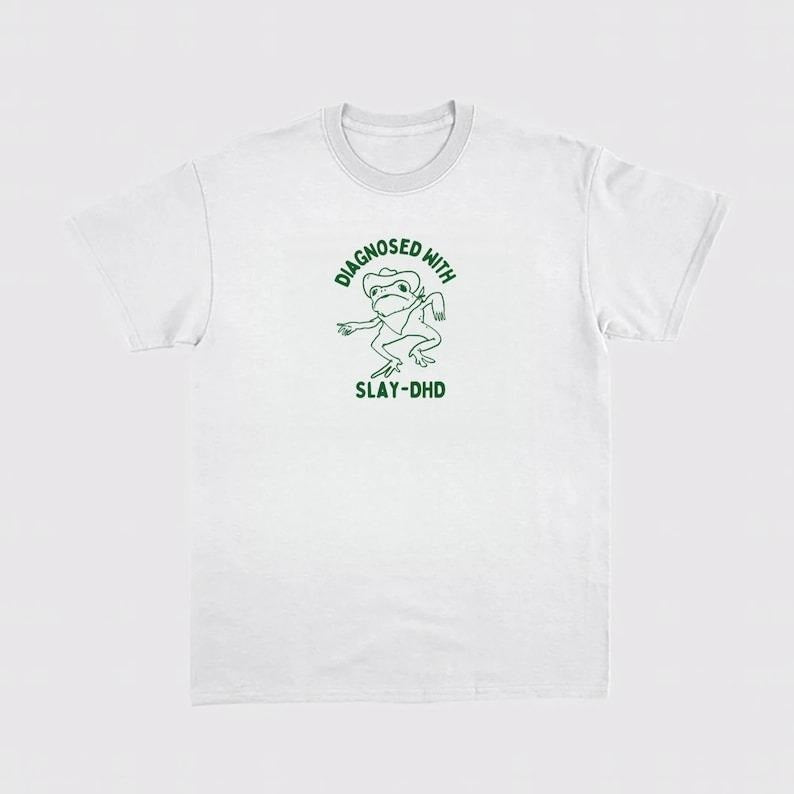 Diagnosed with slay- dhd Unisex Heavy Cotton Tee