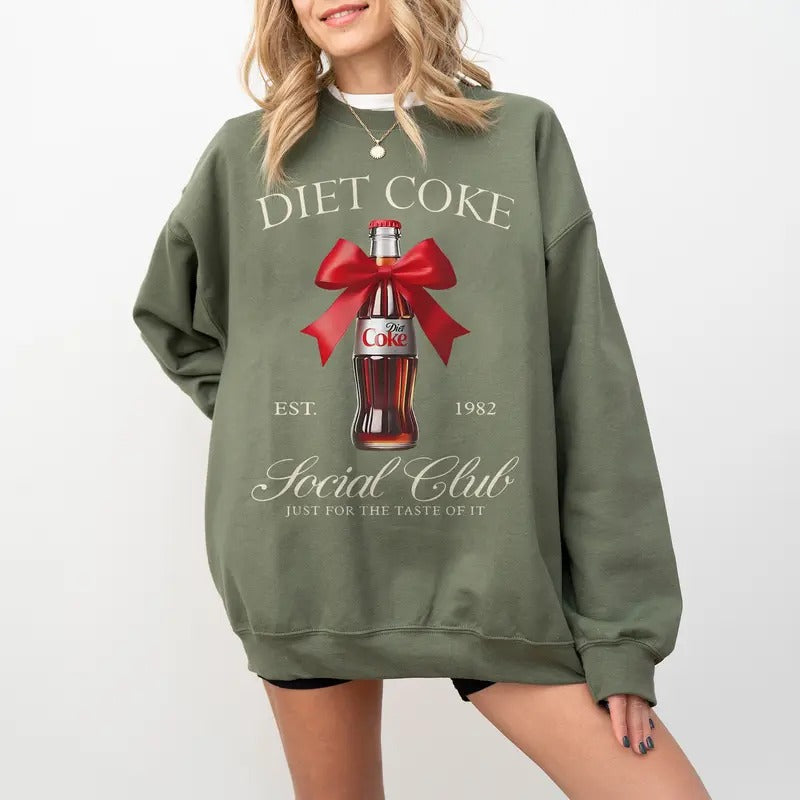 Diet Coke Social Club Sweatshirt, Diet Coke Lover shirt, Diet Coke Fans Gift, Soft Girl, Diet, Soft Drink, Preppy, Soda