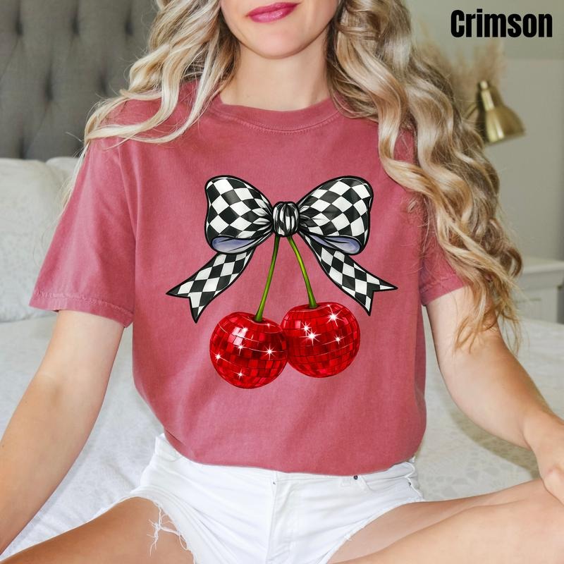 Disco Checker Cherries Comfort Colors T-Shirt 'NLB'