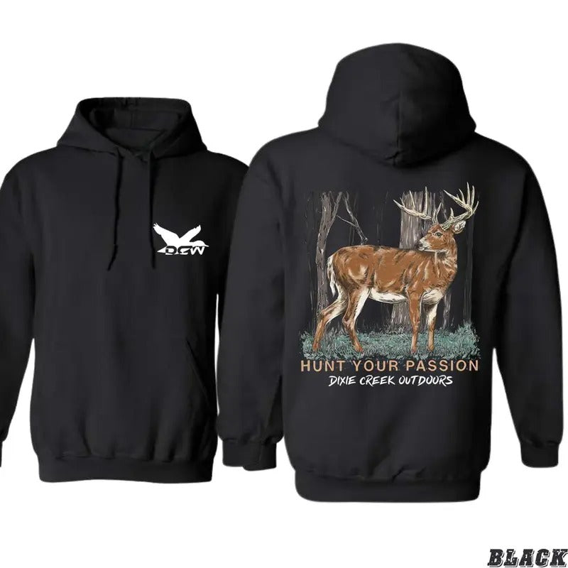 Dixie Creek Outdoors Hoodie - Deer Hunting, Camo Country Hoodies, Perfect for Outdoor Enthusiasts, Ideal for Casual Wear, Hoodie For Men