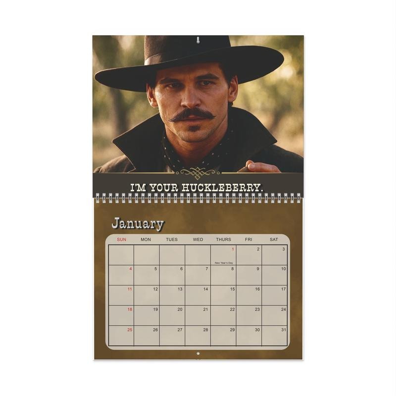 Doc Holiday Calendar 2026 ,Tombstone Calendar 2026, New Year Calendar And Planner, Unique Christmas Gift, Quote Calendar Gift, Holiday Gift Ideas