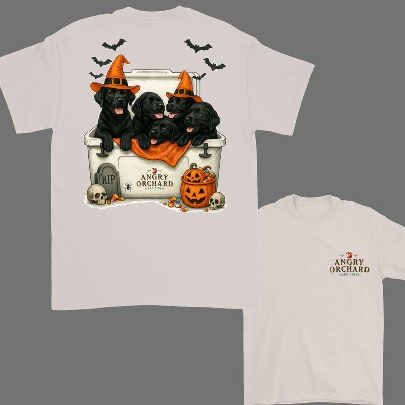 Dogs Beer Tees, Halloween T-Shirt Black Labrador T-shirt, Halloween Cute Dog Trendy Shirt, Perfect Beer And Dog T-shirt For Women, For Men