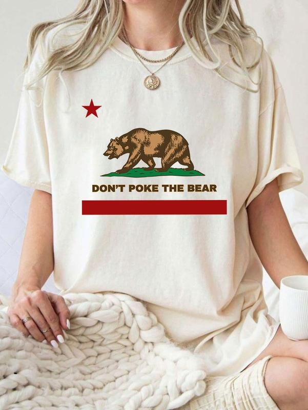 Don't Poke The Bear Shirt, Protest Bear Shirt, Trendy Tee